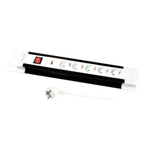 LogiLink LPS211 Steckdosenleiste mit Schalter Schwarz, Wei