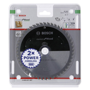 Bosch Accessories 2608837687 Hartmetall Kreissgeblatt 165 x 20mm Z