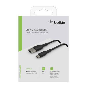 Belkin Micro-USB/USB-A Kabel PVC, 1m, schwarz