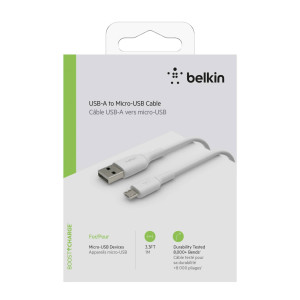 Belkin Micro-USB/USB-A Kabel PVC, 1m, wei