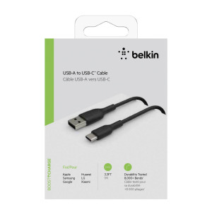 Belkin USB-C/USB-A Kabel PVC, 1m, schwarz