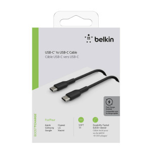Belkin USB-C/USB-C Kabel PVC, 1m, schwarz