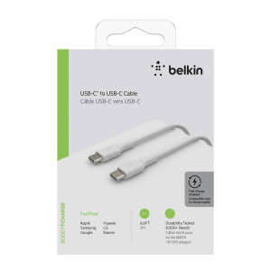 Belkin USB-C/USB-C Kabel PVC, 2m, wei
