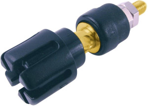 Cliff CL159711A Laborbuchse Stift-: 4mm Schwarz 1St.