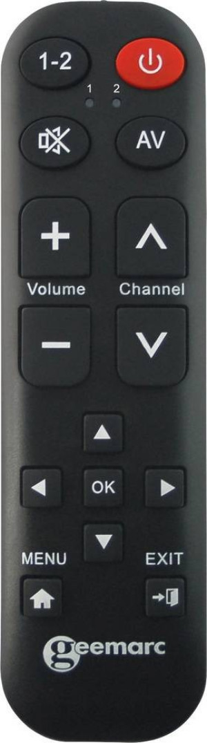 Geemarc TV-10 Universal Fernbedienung Schwarz