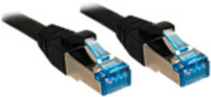 LINDY 47175 RJ45 Netzwerkkabel, Patchkabel CAT 6a S/FTP 0.30m Schwarz