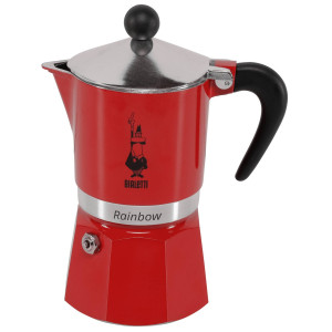 Bialetti Espressokocher Rainbow 3 Tassen rot