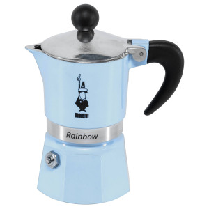 Bialetti Espressokocher Rainbow 1 Tasse hellblau