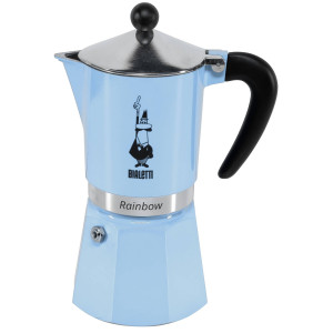 Bialetti Espressokocher Rainbow 6 Tassen hellblau