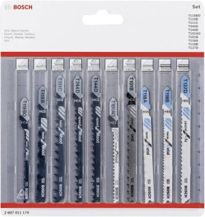 Bosch Accessories 2607011170 Stichsgeblatt-Set Wood and Metal, 10-