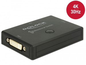 Delock Switch DVI 2 - 1 bidirektional 4k 30 Hz