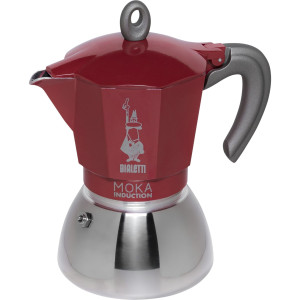 Bialetti Moka Induktion, Rot, Espressokocher fr 6 Tassen