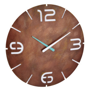 TFA Dostmann 60.3536.08 Funk Wanduhr 350mm x 35mm Rost