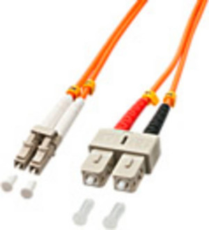LINDY 46991 Glasfaser LWL Anschlusskabel Multimode OM2 2.00m