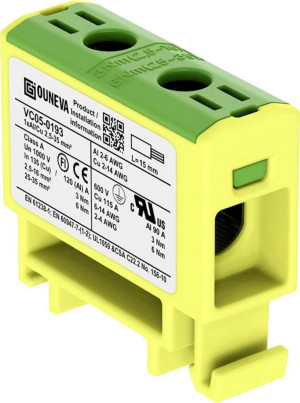 Ouneva Group VC05-0193 Verteilerblock Gelb-Grn 1St.