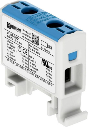 Ouneva Group VC05-0001 Verteilerblock Blau 1St.