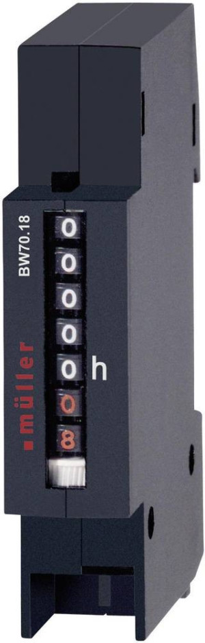 Mller BG 70.18 12-48V DC Betriebsstundenzhler Rollenzhlwerk