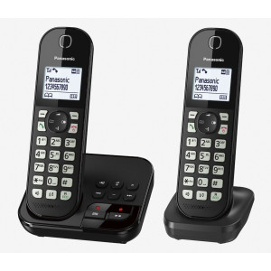 Panasonic Schnurlostelefon mit AB KX-TGC462 Duo - schwarz