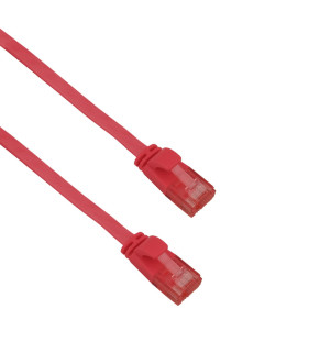 ultra flaches Patchkabel U/UTP Cat 6 rot 10,0m