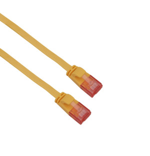 ultra flaches Patchkabel U/UTP Cat 6 gelb 15,0m