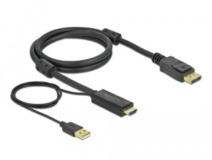 Delock HDMI zu DisplayPort Kabel 4K 30 Hz 1 m