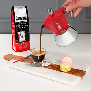 Bialetti 0006944 NEW MOKA INDUCTION RED 4 CUPS