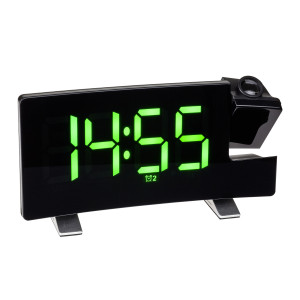 TFA Dostmann 60.5015.04 Quarz Wecker Schwarz Groes Display, USB