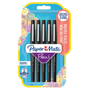1x5 Paper Mate Flair Filzstifte M 0,7 mm schwarz