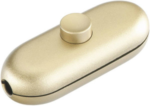 InterBr Schnurschalter Gold 1 x Aus/Ein 2A 1St.