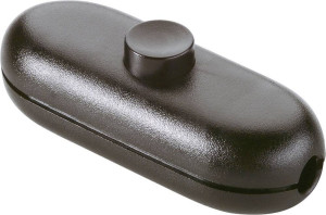 InterBr Schnurschalter Schwarz 1 x Aus/Ein 2A 1St.
