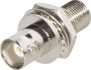 TRU Components 1579504 BNC-Durchfhrung BNC-Buchse - F-Buchse