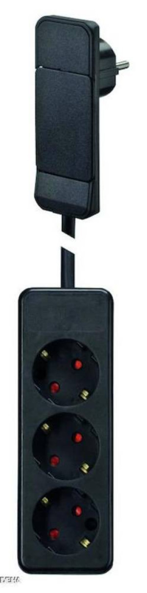 Bachmann 933.014 Aufputz-Steckdose IP20 Schwarz