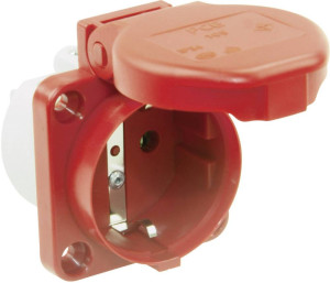 PCE 105-0rw Anbau-Steckdose IP44 Rot
