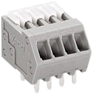 WAGO 218-505 Federkraftklemmblock 0.50m Polzahl (num) 5 Grau