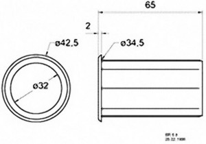 Visaton 5212 Bassreflexrohr 65mm
