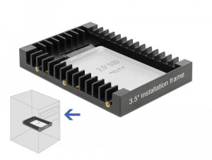Delock 3.5" Einbaurahmen fr 2.5" SATA Laufwerk schwarz