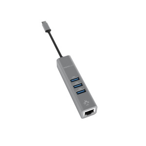 Terratec CONNECT C2 USB- (USB 3.2 Gen 2) Multiport Hub Grau