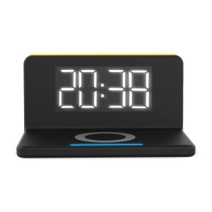TERRATEC ChargeAir Clock, Tischuhr mit Weckfunktion und Ladefunktion