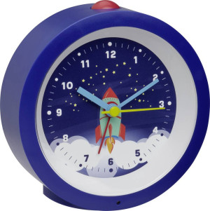 TFA Dostmann 60.1033.06 Quarz Wecker Blau Schleichendes Uhrwerk (