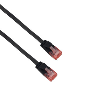 ultra flaches Patchkabel U/UTP Cat 6 schwarz 20,0m
