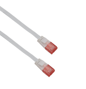 ultra flaches Patchkabel U/UTP Cat 6 wei 15,0m