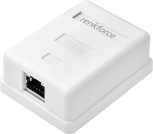 Renkforce Netzwerkadapter Aufputz CAT 5e Wei