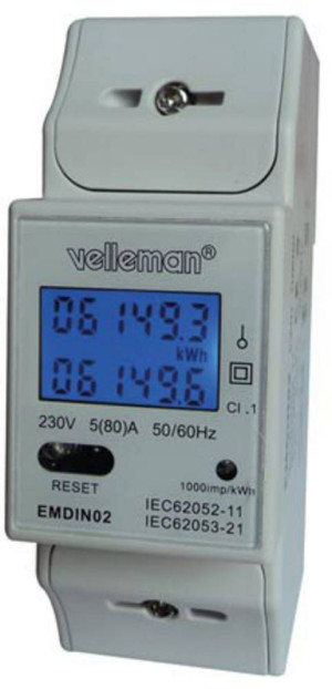 Velleman EMDIN02 Energiekosten-Messgert