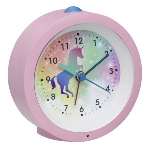 TFA Dostmann 60.1033.12 Quarz Wecker Rosa Schleichendes Uhrwerk (