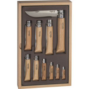 Opinel Holzkassette 10 Opinel Messer