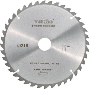 Metabo precision cut wood - classic 628060000 Kreissgeblatt 216 x
