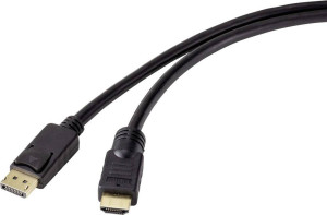 Renkforce DisplayPort / HDMI Adapterkabel DisplayPort Stecker, HDMI-A