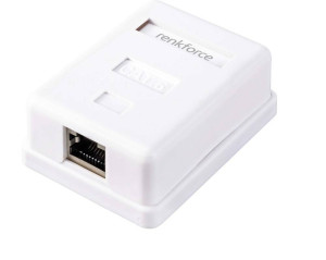 Renkforce Netzwerkadapter Aufputz CAT 6 1 Port Wei