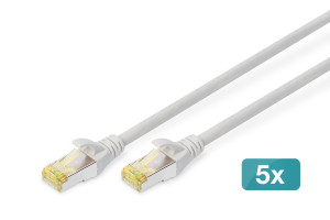 Assmann DIGITUS CAT 6A S-FTP Patchk. Cu, LSZH AWG 26/7, 5 m, 10er, GR