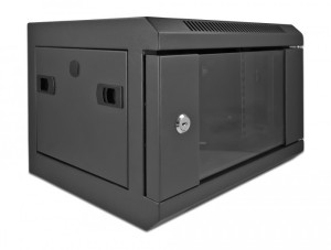 Delock 10" Netzwerkschrank mit Glastr 4 HE schwarz